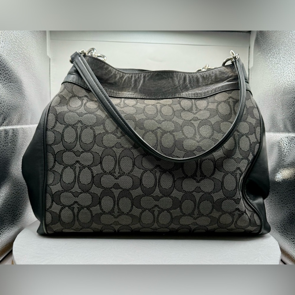 Coach Black Lexi Shoulder Bag with Monogram Pattern - Picture 2 of 13